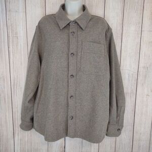 A.P.C. Basile Overshirt shacket Wool khaki  heather Shacket LG. NWOT